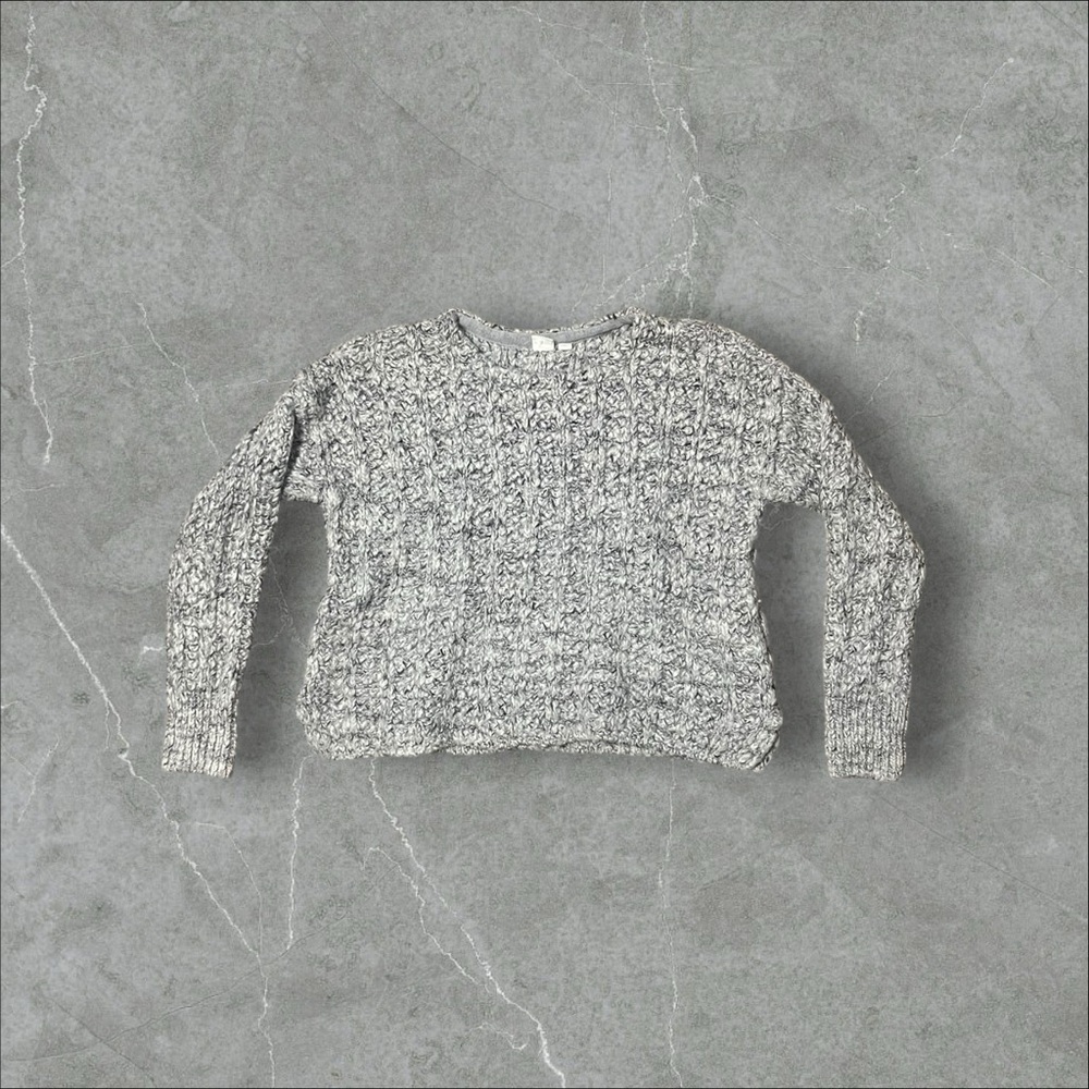 Gray Wool Knit Sweater
